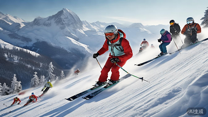 Mountain Skiing Adventure